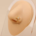 Fashionable Six-pointed Star U-shaped Non Piercing Copper Plated Imported Nose Ring / Nose Pin