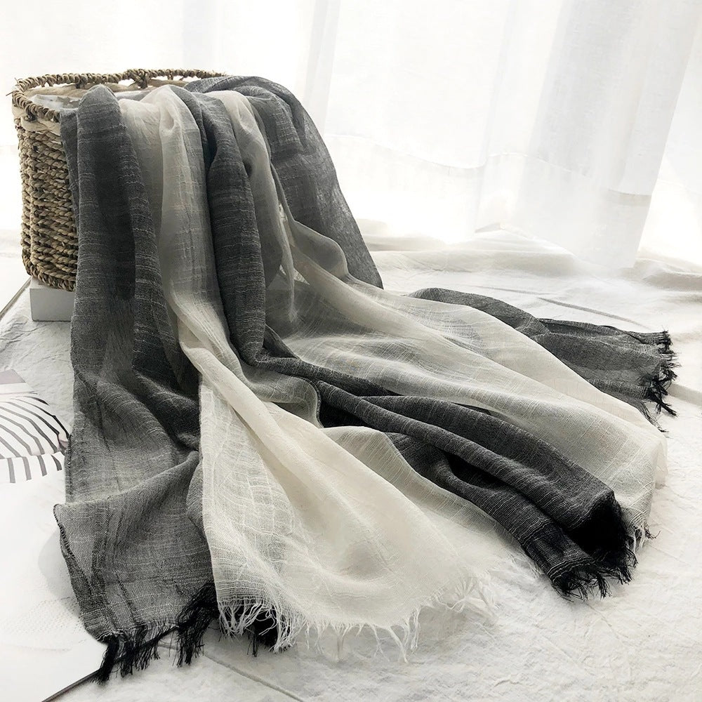 Stunning ash color long cotton hijab /orna