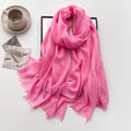 Pretty Pink Color Imported Super Soft Big Size Summer Friendly Cotton Hijab / Orna