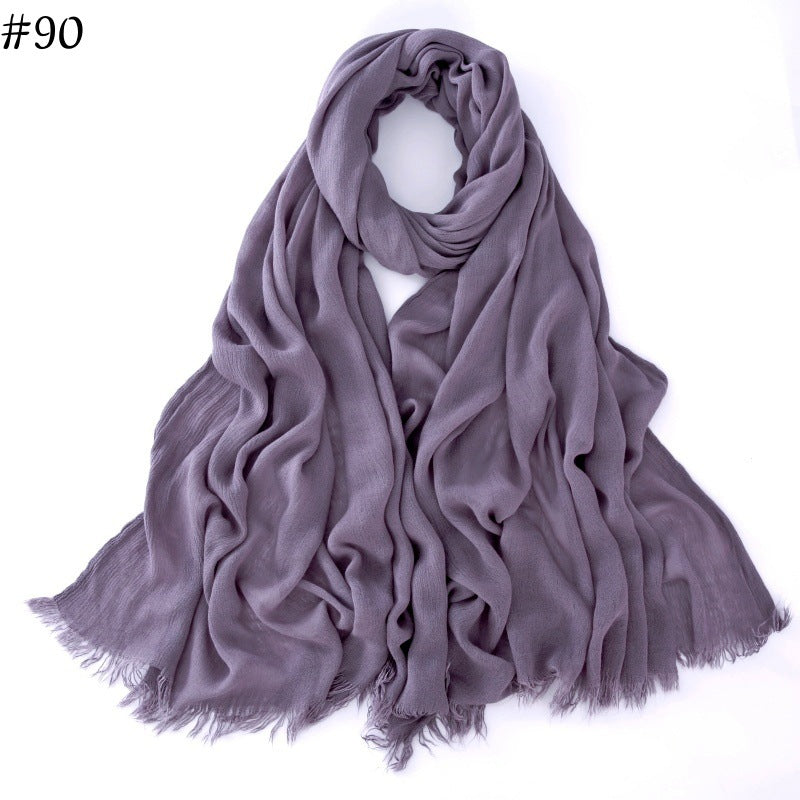 Beautiful dusty lavender color long rayon cotton hijab