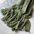 Elegant Military Green Summer Friendly Big Size Imported Cotton Hijab / Orna