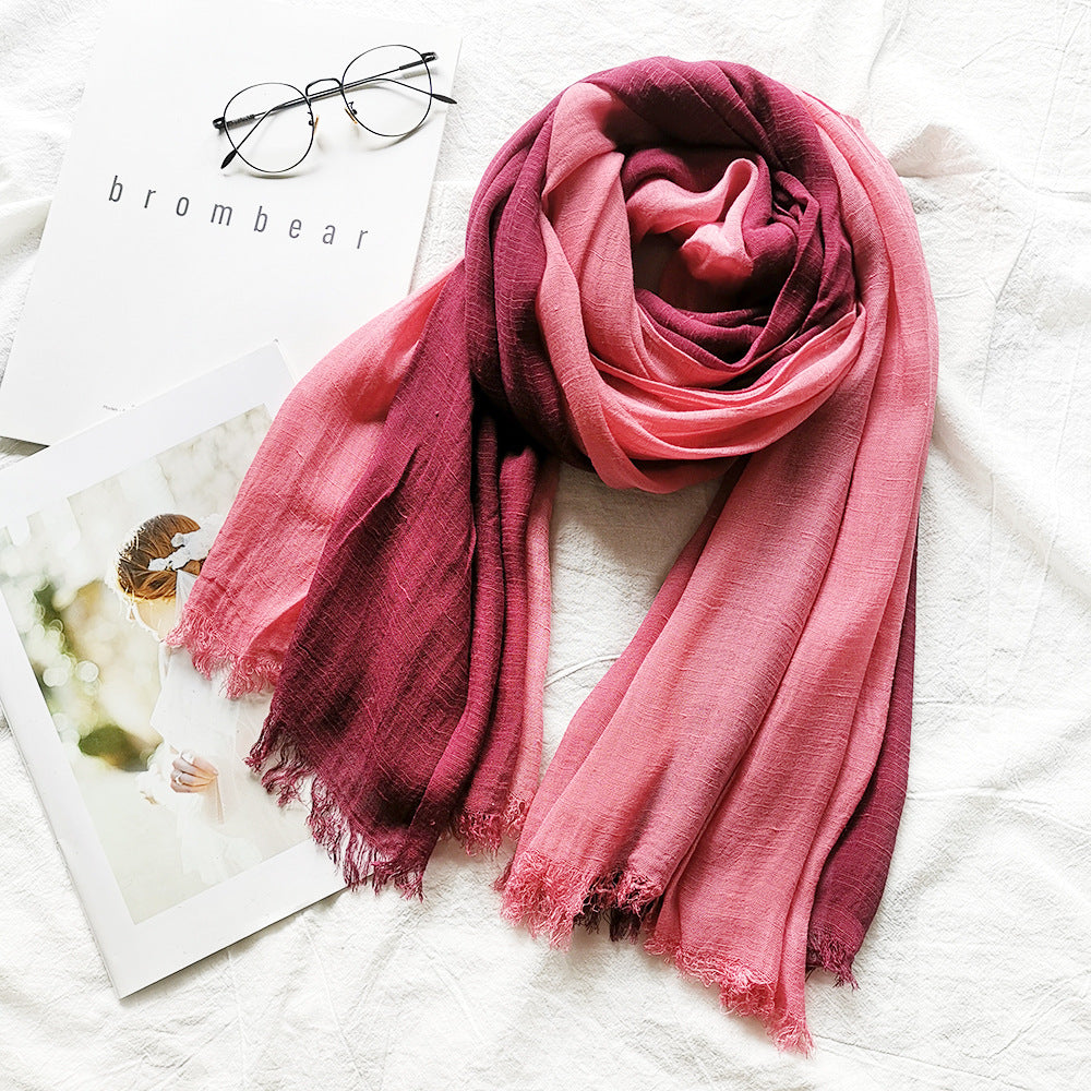 Beautiful pink burgundy color cotton hijab / orna