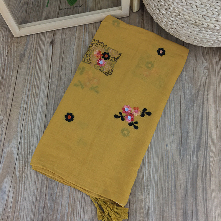 Beautiful Mustard Yellow Colour Long Tassel Hijab/Orna