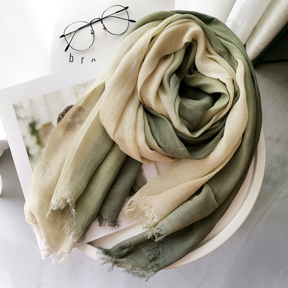 Classy avocado gradient color hijab / orna
