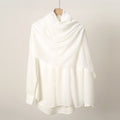 Sophisticated white color long cotton hijab/orna