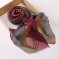 Gorgeous Burgundy Taupe Summer Friendly Gradient Color Imported Long Hijab / Orna