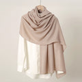 Beautiful khaki color long cotton hijab / orna