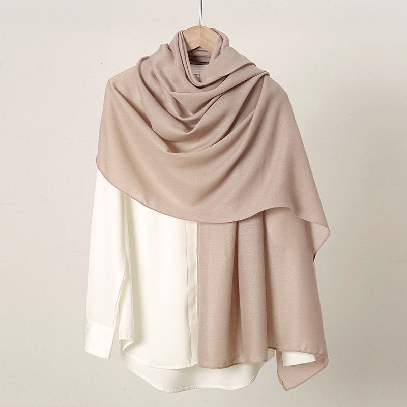 Beautiful khaki color long cotton hijab / orna