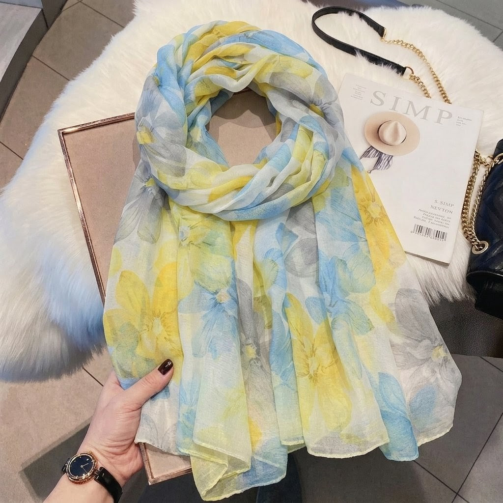 Beautiful floral printed soft long hijab / orna