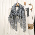 Elegant grey colour soft long hijab / orna
