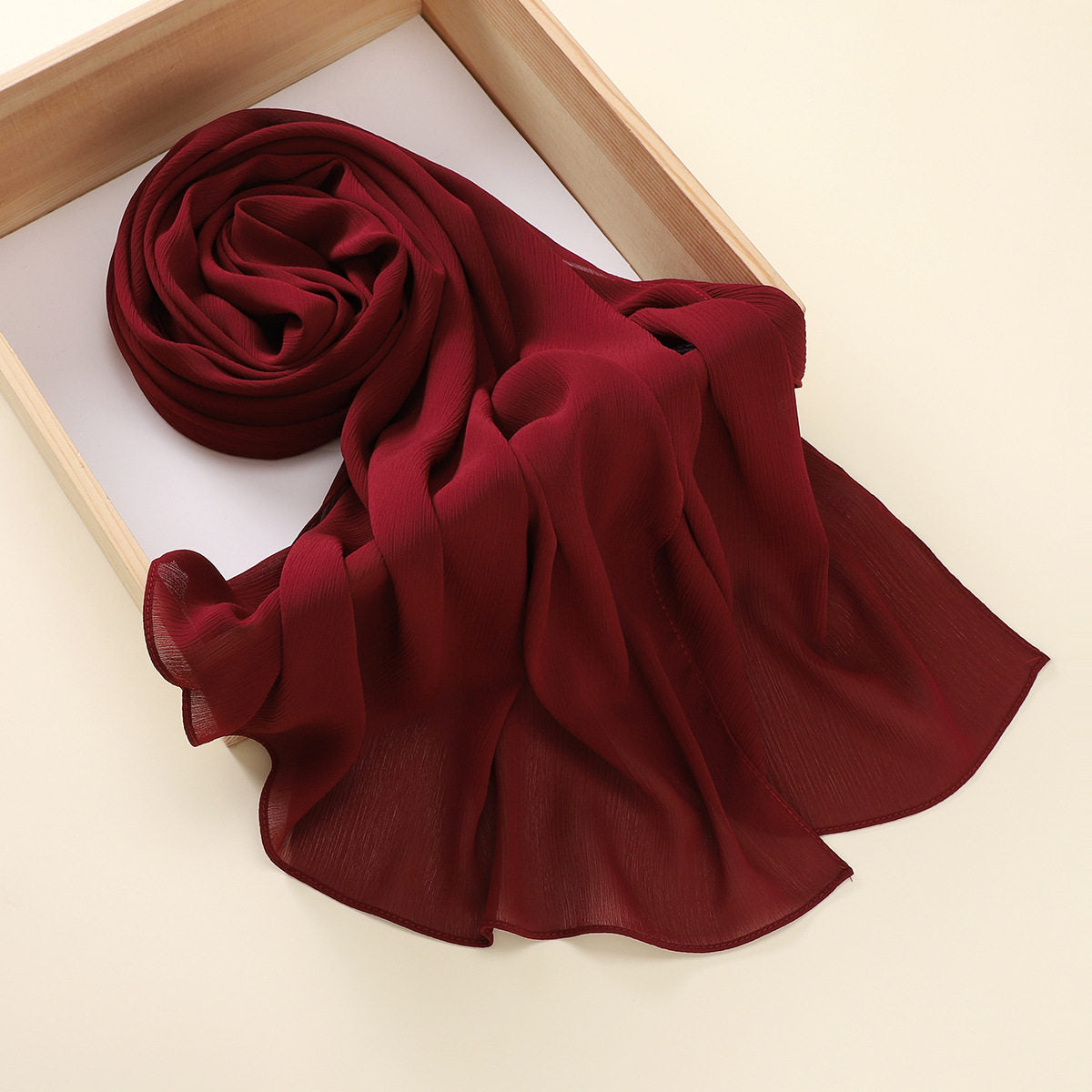 Gorgeous maroon color imported breathable chiffon hijab