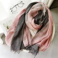 Imported pink & grey gradient color soft cotton hijab