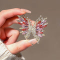 Crystal Pink Colour Butterfly Imported Brooch Pin