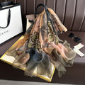 Elegant Smoky Oive Imported Long Silk Scarf / Orna