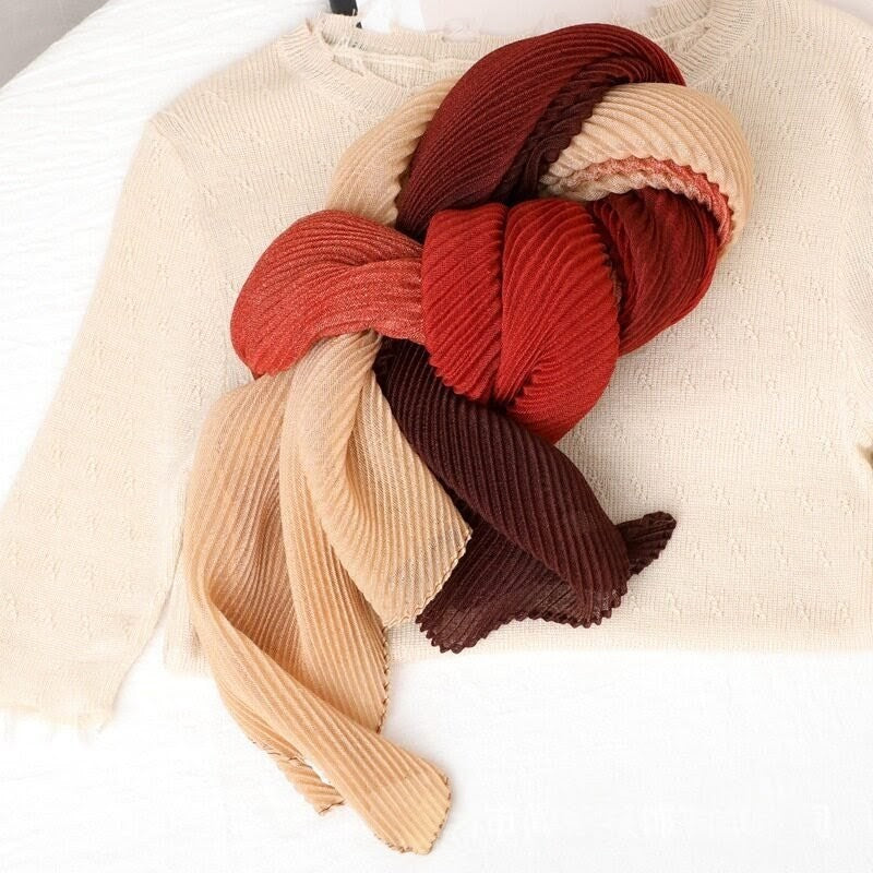 Colorful long silk imported gradient hijab / orna