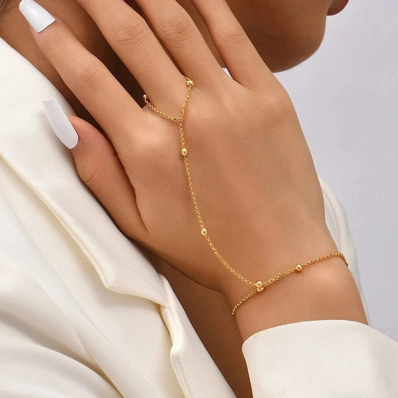 Stunning golden color chain bracelet