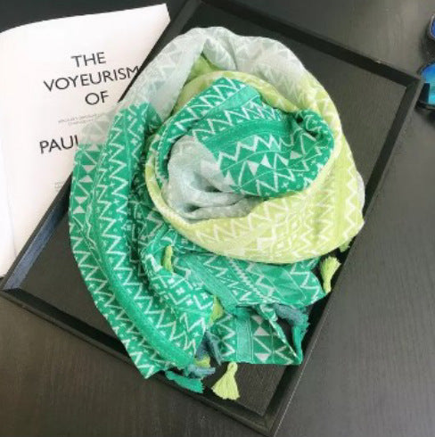 Elegant light green colour soft long hijab / orna