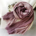 Purple color long cotton hijab / orna