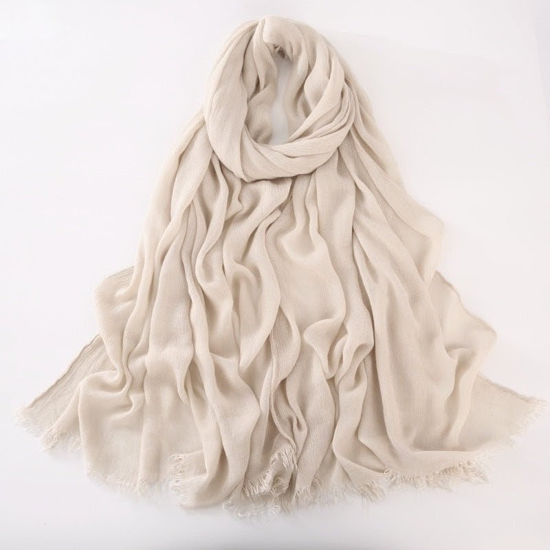 Beautiful Natural Amond Color Rayon Cotton Hijab