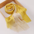 Pretty Yellow Colour Long Cotton Hijab