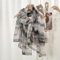 Beautiful Grey Tie Dye Soft Long Summer Friendly Hijab / Orna