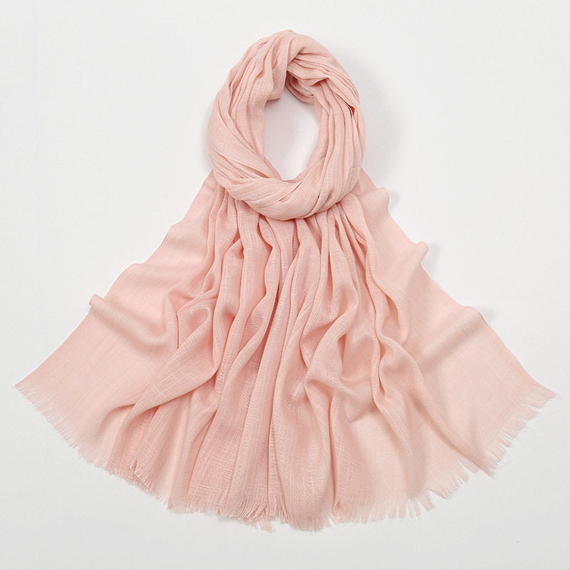Pretty Baby Pink Soft Long Imported Breathable Bamboo Cotton Hijab / Orna