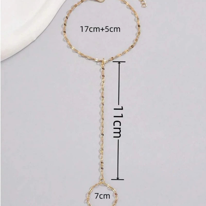 Stylish golden color imported chain bracelet