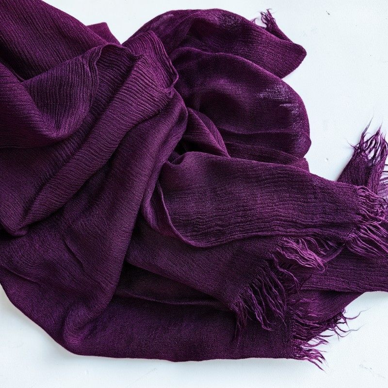 Beautiful purple color long soft rayon imported hijab /orna
