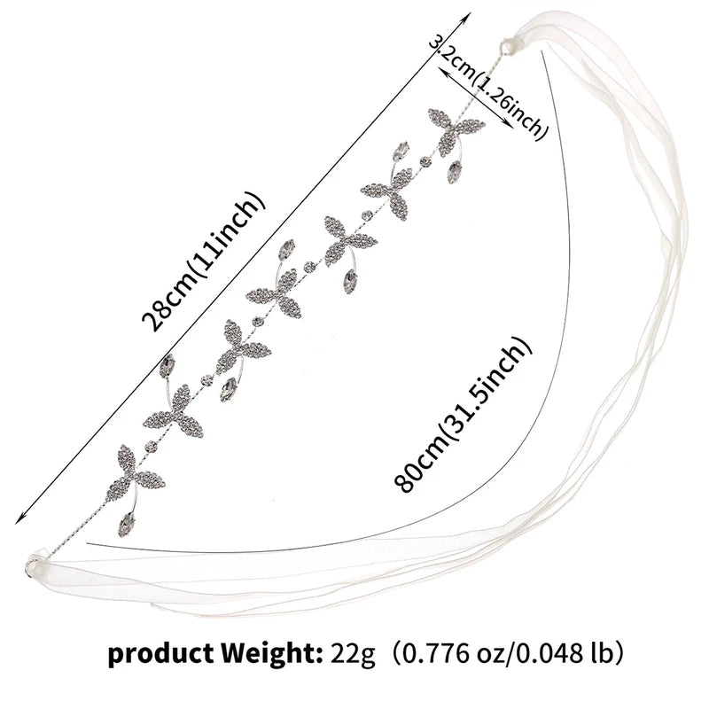 Elegant white color floral headband