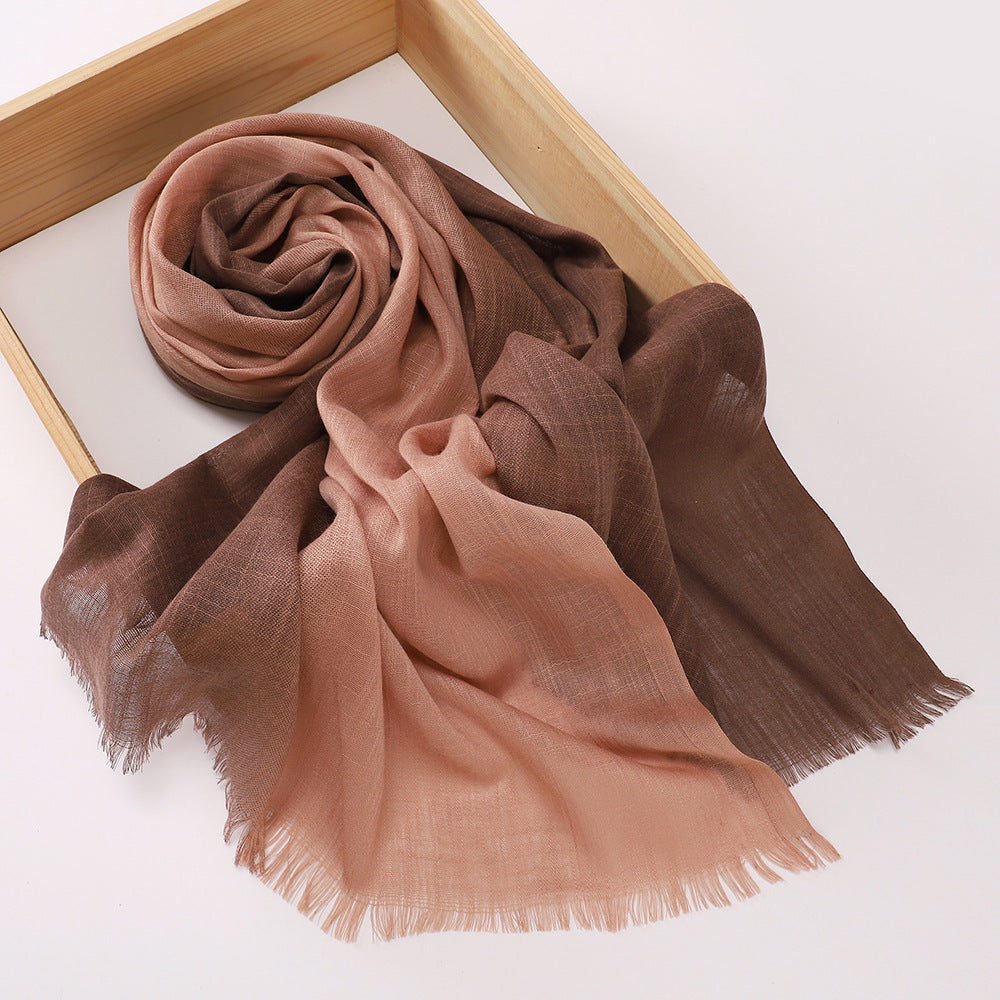 Elegant Brown Color Bamboo Cotton Hijab /Orna