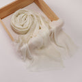 Sophisticated Milky White Super Soft Summer Friendly Imported Rayon Cotton Hijab / Orna