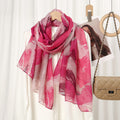 Pretty pink colour soft long hijab / orna
