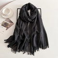 Stylish Black Grey Imported Super Soft Big Size Summer Friendly Cotton Hijab / Orna