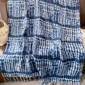 Ethnic Tie-Dye Style Buckle Women's Travel Sun Protection Yunnan Blue and White Literature Art Chinese Big Size Scarf / Hijab