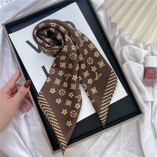 Chocolate color silk scarf