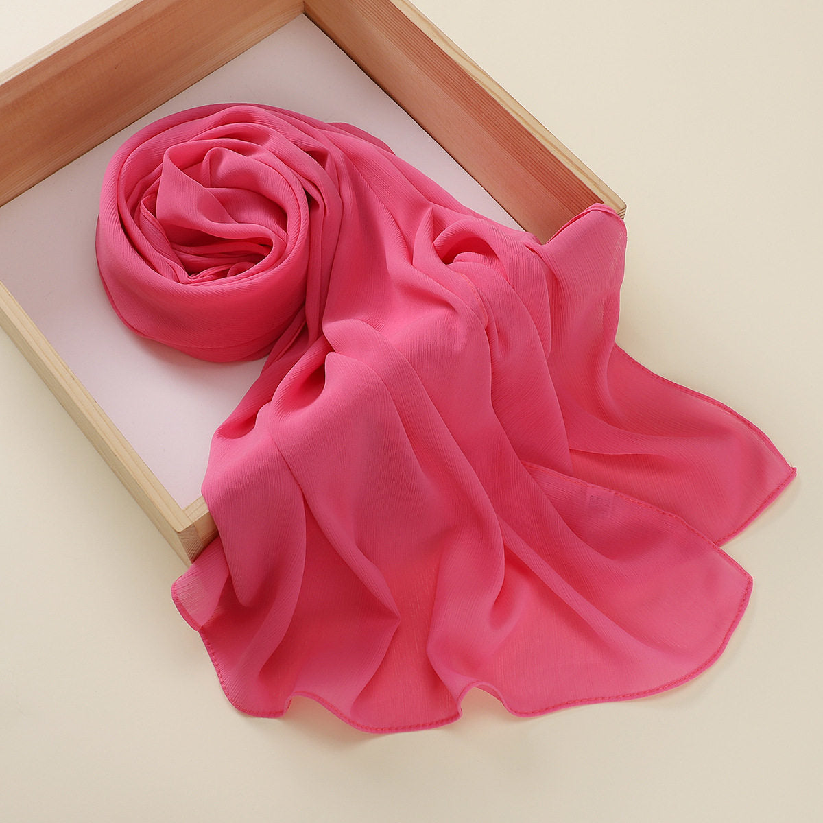 Imported pink colour breathable chiffon hijab