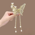 Elegant butterfly claw clip