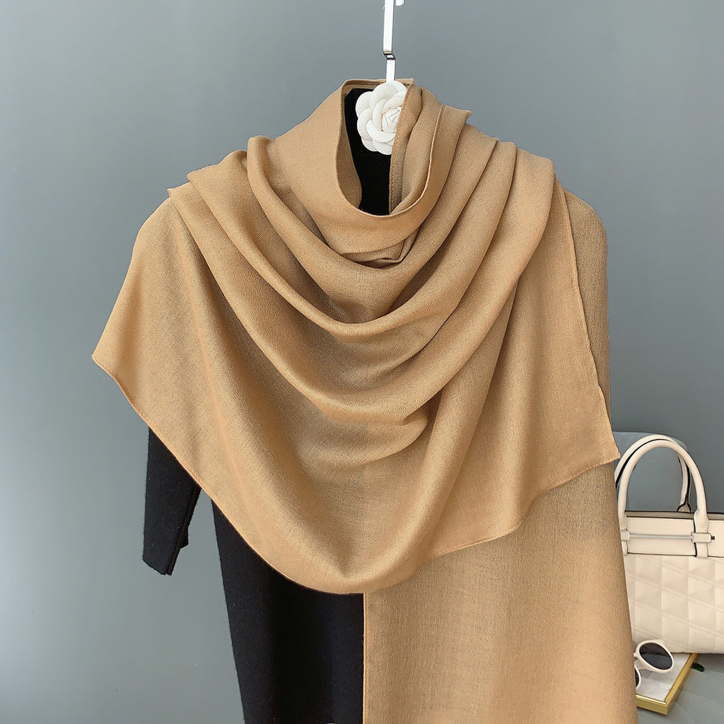 Fashionable Camel Color Long Soft Summer Friendly Imported Hijab / Orna