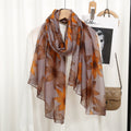 Elegant Gray Color Imported Floral Printed Summer Friendly Hijab / Orna