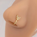 Butterfly shape zircon nose pin