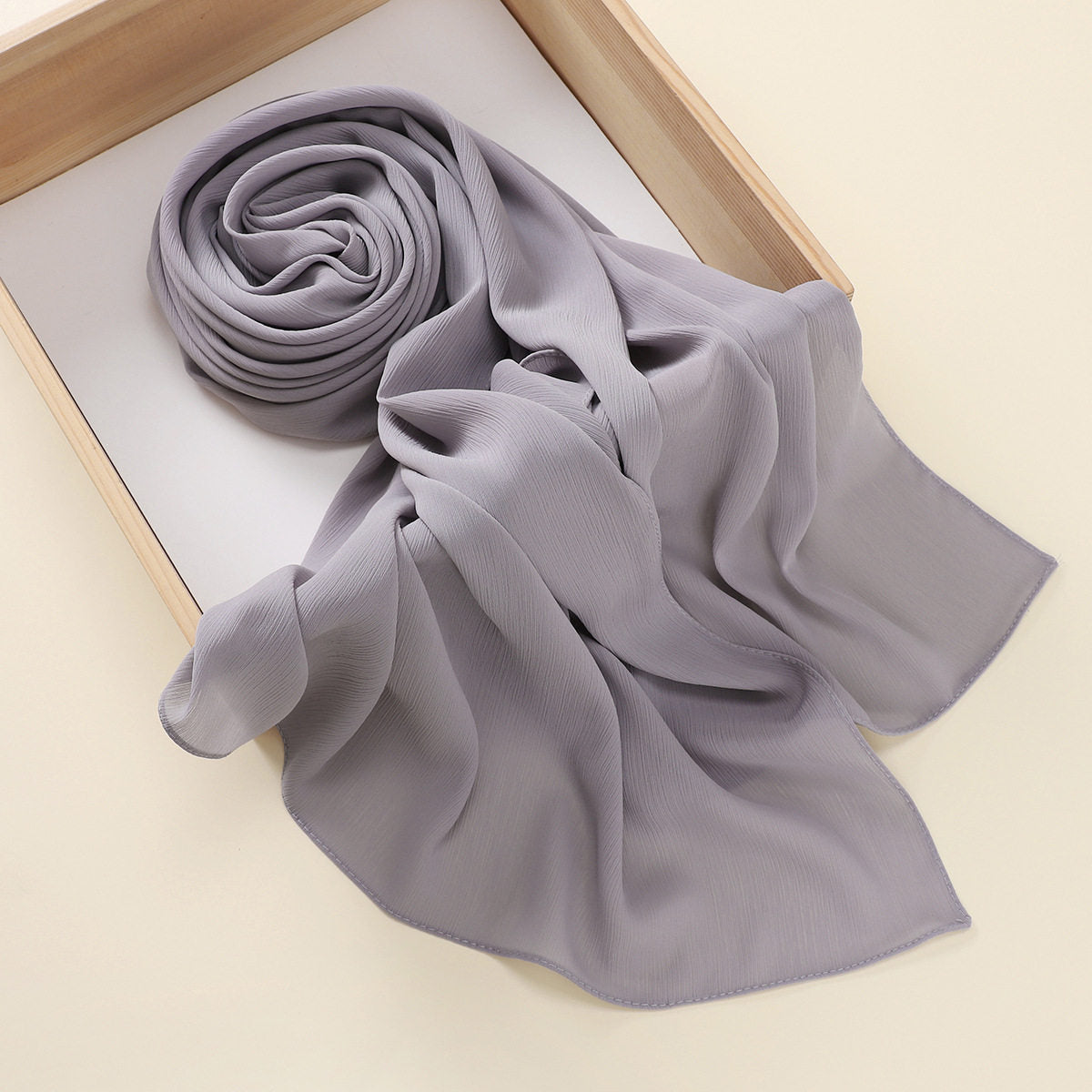 Elegant grey colour breathable imported chiffon hijab