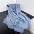 Elegant Blue Lace Pleated Artistic Imported Premium Soft Cotton Lace Hijab / Orna