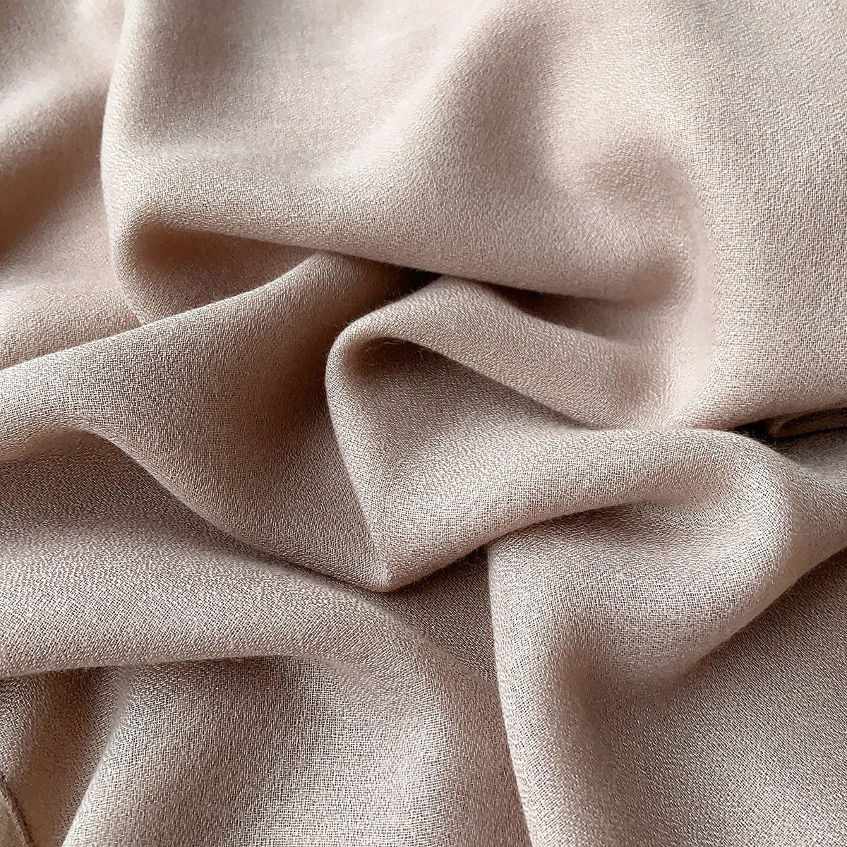 Elegant light khaki color long cotton hijab / orna