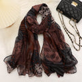 Lovely khaki Coffee Color Leopard Printed Imported Skin-friendly Long Hijab / Orna