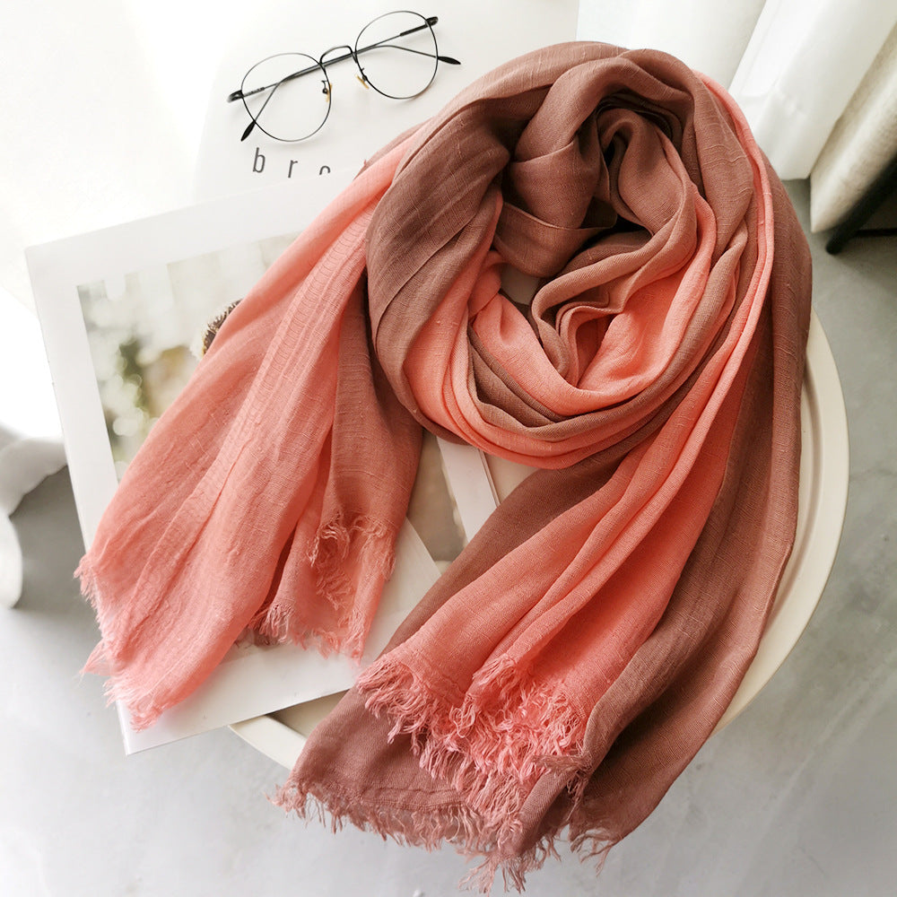 Pretty pink colour soft cotton hijab / orna