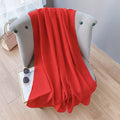 Gorgeous Bright Red Long Soft Summer Friendly Imported Hijab / Orna