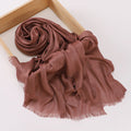 Stunning Caramel Color High Quality Rayon Golden Striped Muslim Women's Shiny Soft Breathable Imported Long Hijab / Orna