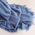 Beautiful jean blue color rayon cotton hijab / orna