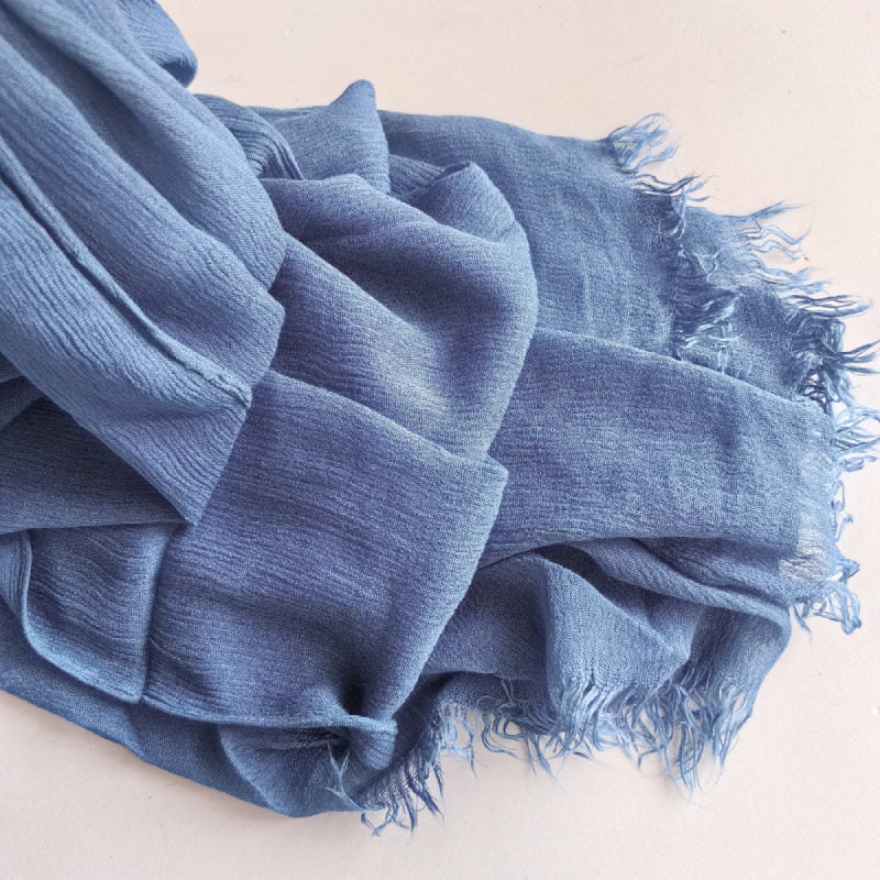 Beautiful royal blue color rayon cotton hijab / orna