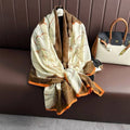 Classy brown color printed soft viscose hijab / orna